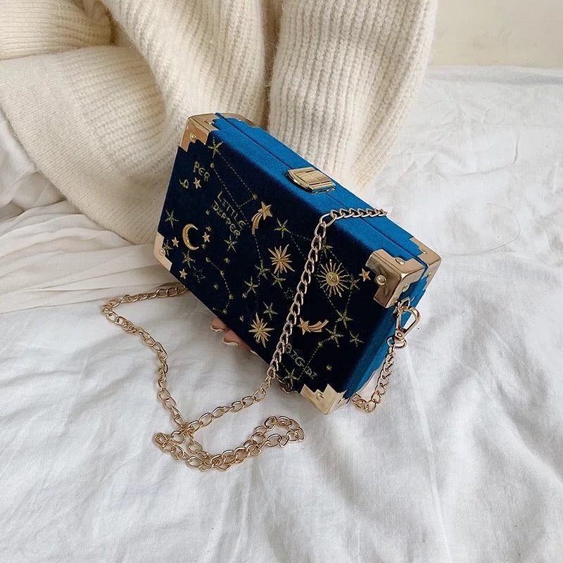 In The Stars Velvet Clutch Bag - Unique Style Code