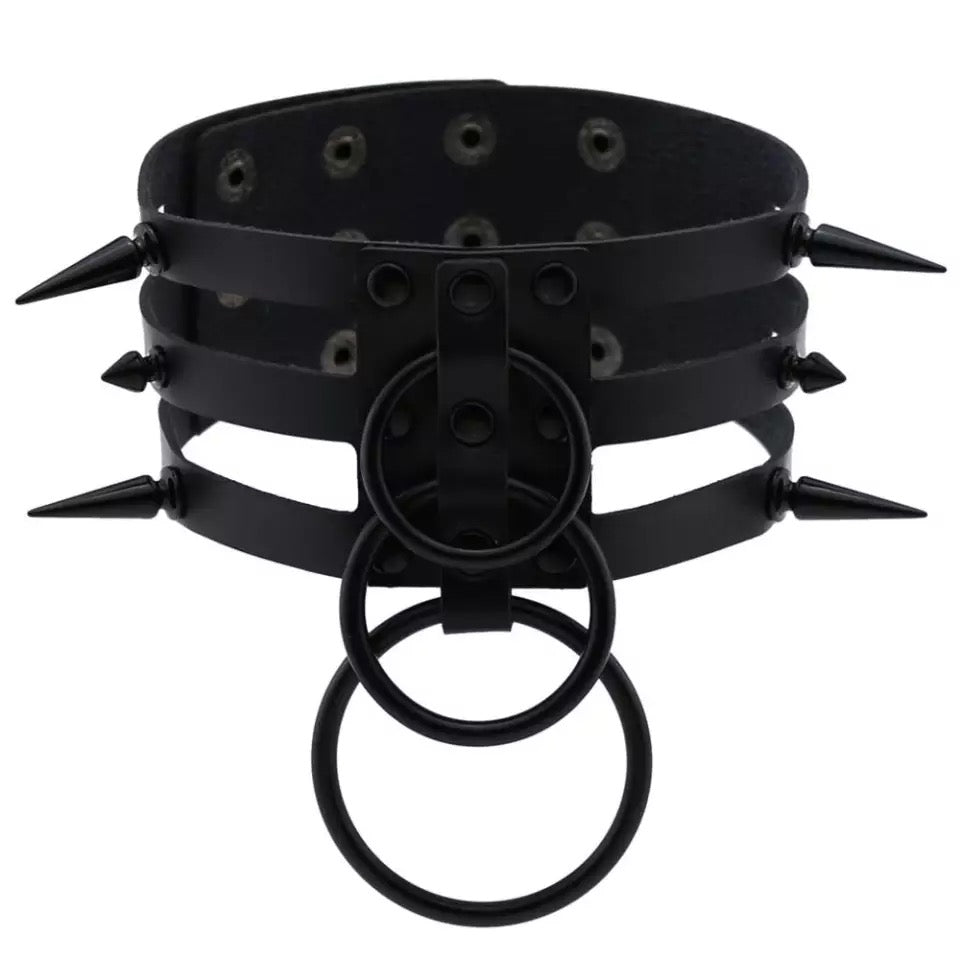 Spiked Goth Choker - Unique Style Code